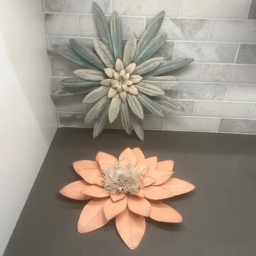 2-Metal Decorative Flower Wall Art  11